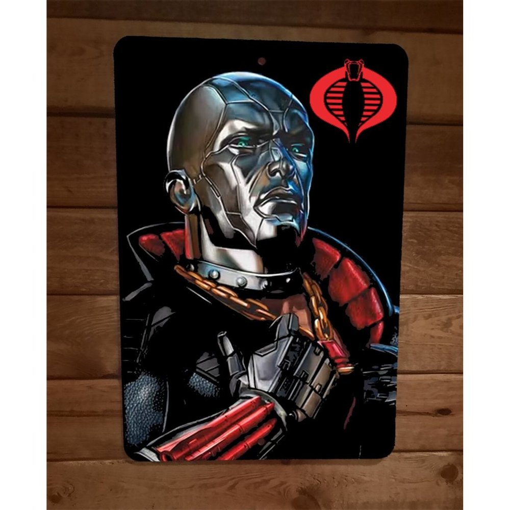 GI Joe Cobra Destro Portrait 8x12 Metal Wall Sign Poster